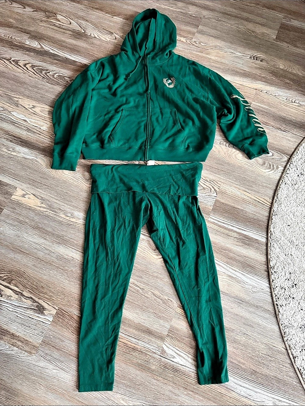 Victoria's Secret PINK Green Nylon Track Set XXL